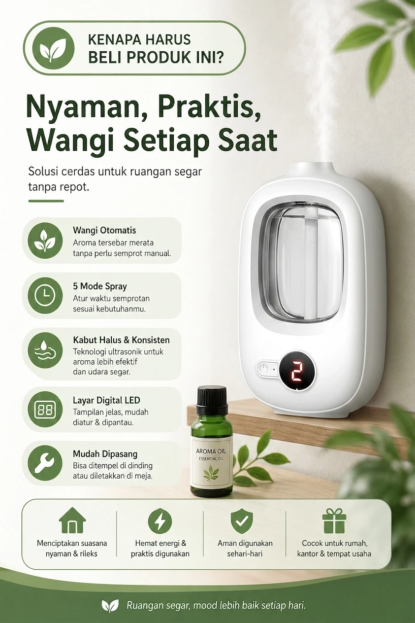 Kenapa Harus Beli Aromaterapi Mini Diffuser — Nyaman, Praktis, Wangi Setiap Saat